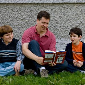 Zachary Gordon Jeff Kinney and Robert Capron in Diary of a Wimpy Kid 2010
