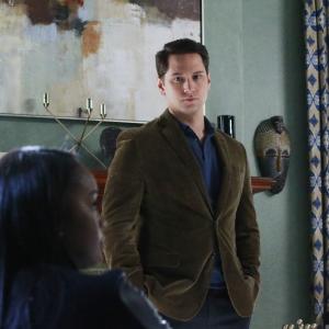 Still of Matt McGorry and Aja Naomi King in How to Get Away with Murder 2014