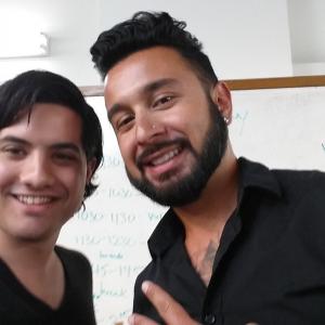 Me with my makeup teacher Andrew Velazquez