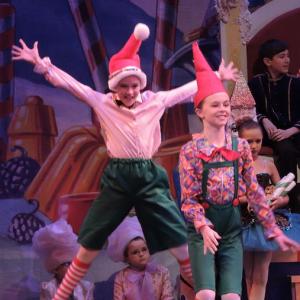 Leaping elf in The Nutcracker Ballet
