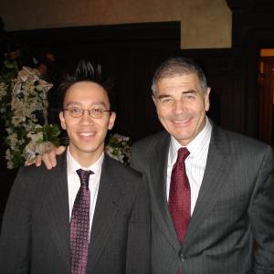 Albert M Chan and Robert Forster on the set of Ghosts of Girlfriends Past