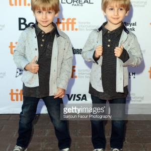 Caleb and Matthew Paddock at the Toronto International Film Festival for the world premier of Adult Beginners.