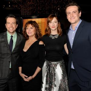 Susan Sarandon Judy Greer Jason Segel and Ed Helms at event of Jeff Who Lives at Home 2011