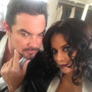DEAN CAIN/DIONNE GIPSON On set of ILLICIT 2016