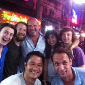 Rick & Rat The film cast & crew on the wrap party night out in Thailand