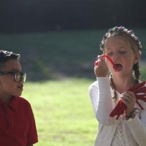 Lainee Rhodes on the set of the Red Vines commercial 