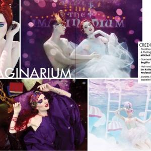 Underwater makeup and hair for the Imaginarium featured in Beauty Biz Magazine