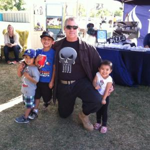 Charity work with Mitch Darnells League of Heroes Inspired for traumatized kids