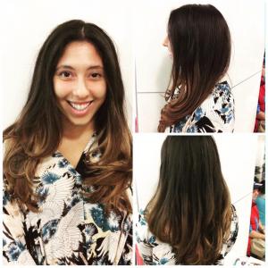 Ombre with soft natural curls