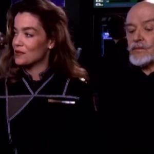 Still of Claudia Christian and Louis Turenne in Babilonas 5 1994