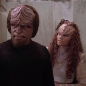 Still of Michael Dorn and Jennifer Gatti in Star Trek: The Next Generation (1987)