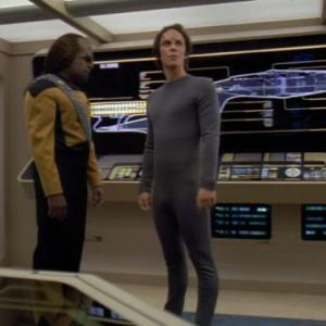 Still of Michael Dorn and Michael Harris in Star Trek The Next Generation 1987