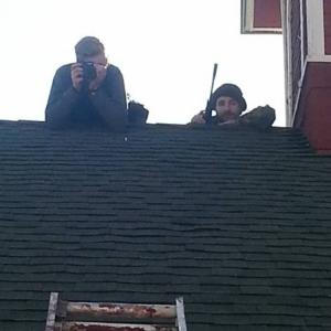 Gabriel J Fowler and Charles Roth filming The Sniper