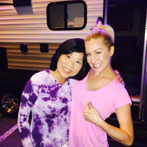 Cici Lau and Kellie Pickler from the game show Knock Knock Live