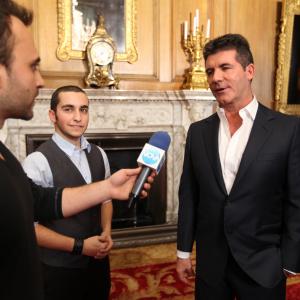 Pavel Vladimirov interviewing Mr. Simon Cowell for a Bulgarian documentary about first X Factor winner in Bulgaria - Raffy