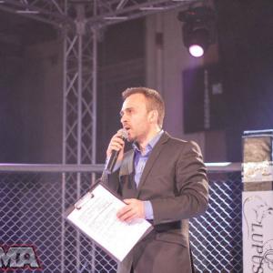 Pavel Vladimirov hosting the UCMMA fight gala in Bulgaria  2015