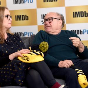 Danny DeVito and Julie Delpy at event of The IMDb Studio (2015)