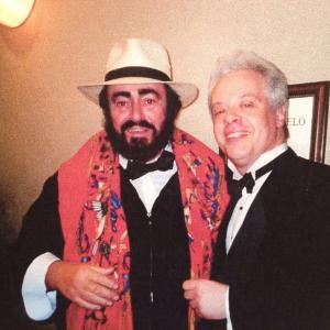 With Luciano Pavarotti, Charlotte NC 2000.