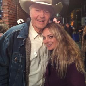 Theresa Cook on the set of JL Ranch with Jon Voight