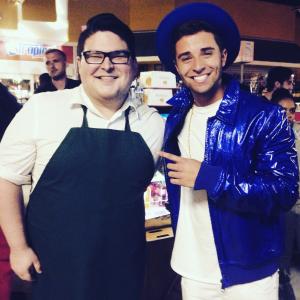 with Jake Miller on the music video set of 