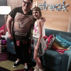 with Maddie Ziegler on the set of Hitstreak