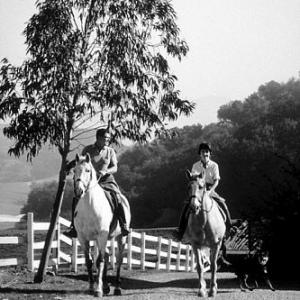 Ronald Reagan and Nancy at their ranch in the Santa Monica Mountains
