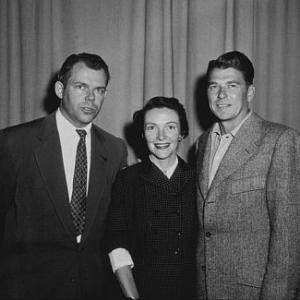 Ronald Reagan, Nancy Reagan and Marty Hill April 8, 1953