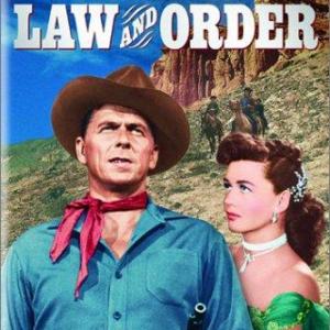 Ronald Reagan and Dorothy Malone in Law and Order 1953