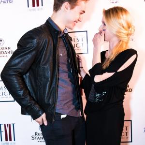 Trevor Stines and Nicole Tompkins at the 