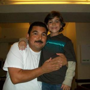 Guillermo Rodriguez and Luke on set of Jimmy Kimmel Live