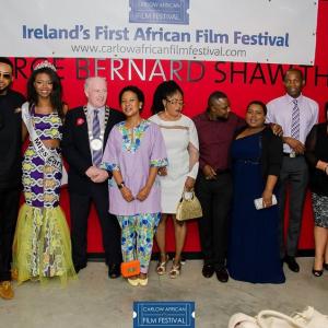 With Guests And Organizers of The Carlow African Film Festival In Carlow IRELAND