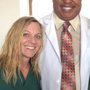 Mary & Earl aka Shelly Green & Dr. Gosnell on set of Gosnell Movie