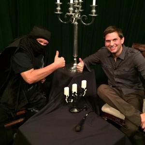 Nightshadow & Alan Maxson on set of Horror Kung-Fu Theatre