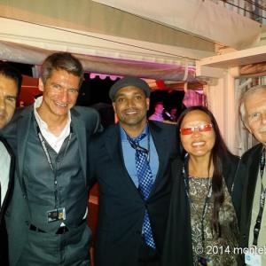 With Vincent De Paul, Alexis J. Estévez, Stephen Williams, Joyce Chow and Crown Prince Von Hohenzollern at Cannes Film Festival.