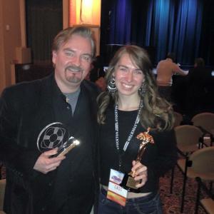 Brian O'Halloran (received the Creative Achievement Award) and Sammy Rose Hickman (Awarded Best Actress) at Atlantic City Cinefest Film Festival 2015