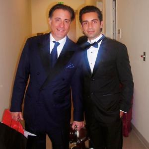 Andy Garcia and Arsi Nami backstage getting ready for their performance at Valley Performing Arts Center