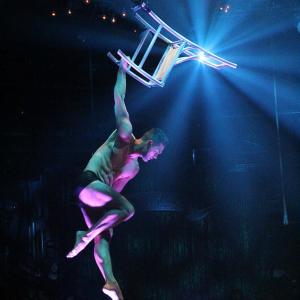 performing my own chair act in Broadway Bares at a charity even held in the Absinthe tent in Las Vegas in 2015