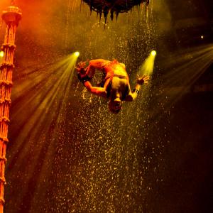 performing 'nets' in the show Le Reve at Wynn Las Vegas