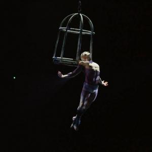 performing Cage in the show Le Reve at Wynn Las Vegas