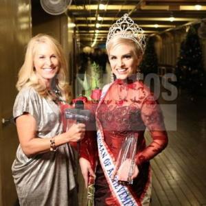 With Host Lisa Hart for RealTVFilms after winning Miss US Woman of Achievement 2016