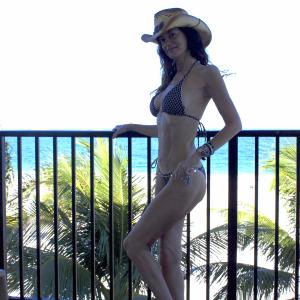 Nancy Welker Bikini shot  Im a fitness pro so Im in great shape at 58 April 10 2015