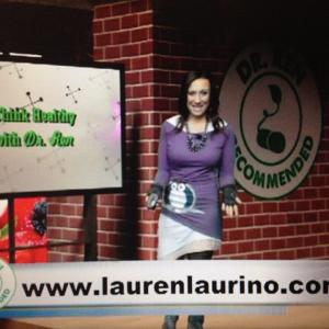 Laurn Laurino on the virtual set of Think Healthy with Dr Ren