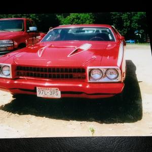 Movie Title Cheaper by The Dozen 2 1974 Plymouth Road Runner Picture car on the beach Rockwood Ontario June 20 2005