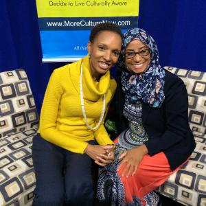 Romella Janene El Kharzazi with Michelle R. Mays on the set of Culture NOW