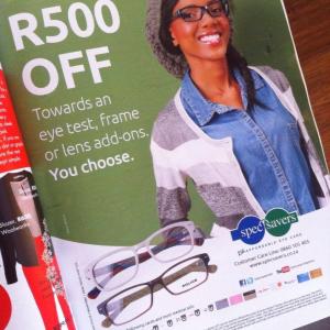 National Campaign photograph of Anele for Spec-savers.