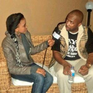 Anele interviewing DJ Sbu, one of Forbes Africa's top 30 entertainers.