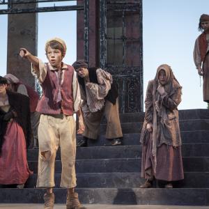 As Gavroche in Les Miserables at the 2014 Idaho Shakespeare Festival in Boise Idaho
