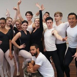 The Cast of Center Stage: Dance Camp with their leader Director X.