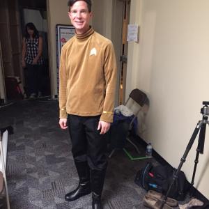 In costume as Lt Mookie for Star Trek First Frontier