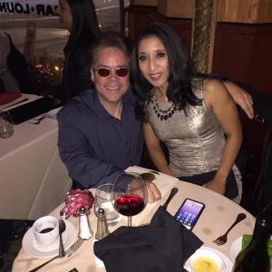 Having a great time with my wife Katherine New Years Eve 2015 at La Traviata restaurant ready to ring in 2016! BillyBow Aguirres iPhone photo